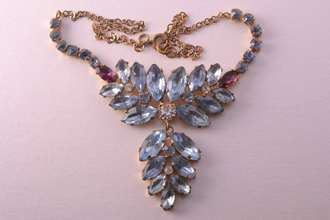 Gilt Vintage 1950's Necklace With Paste 124r | Amanda Appleby