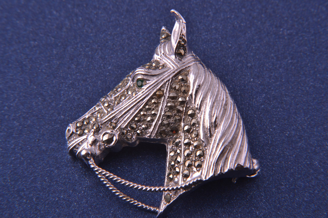 Vintage Horse Brooch With Marcasite 295h | Amanda Appleby