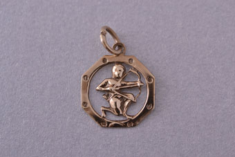 Gold Vintage Cupid Charm