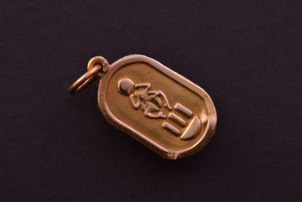 Gold Vintage Scarab Charm