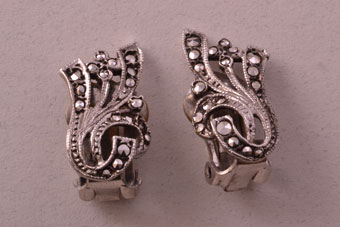 Silver Art Deco Earrings