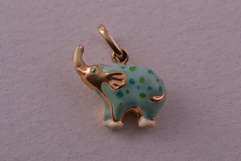 Gold Elephant Charm