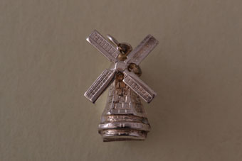 Silver Windmill Charm