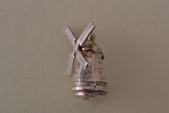 Silver Windmill Charm