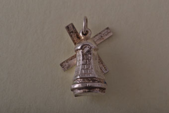 Silver Windmill Charm