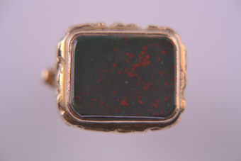 Gold Fob With Bloodstone