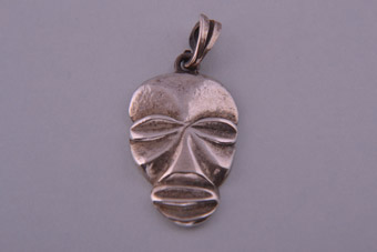 Silver African Mask Charm