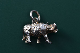 Silver Buffalo Charm